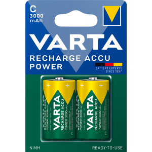 2 Акумулаторни батерии HR14 Varta размер C 3000 mAh - 1.2V